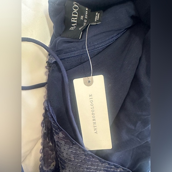 Anthropologie Navy Sequin Dress - Picture 5 of 8